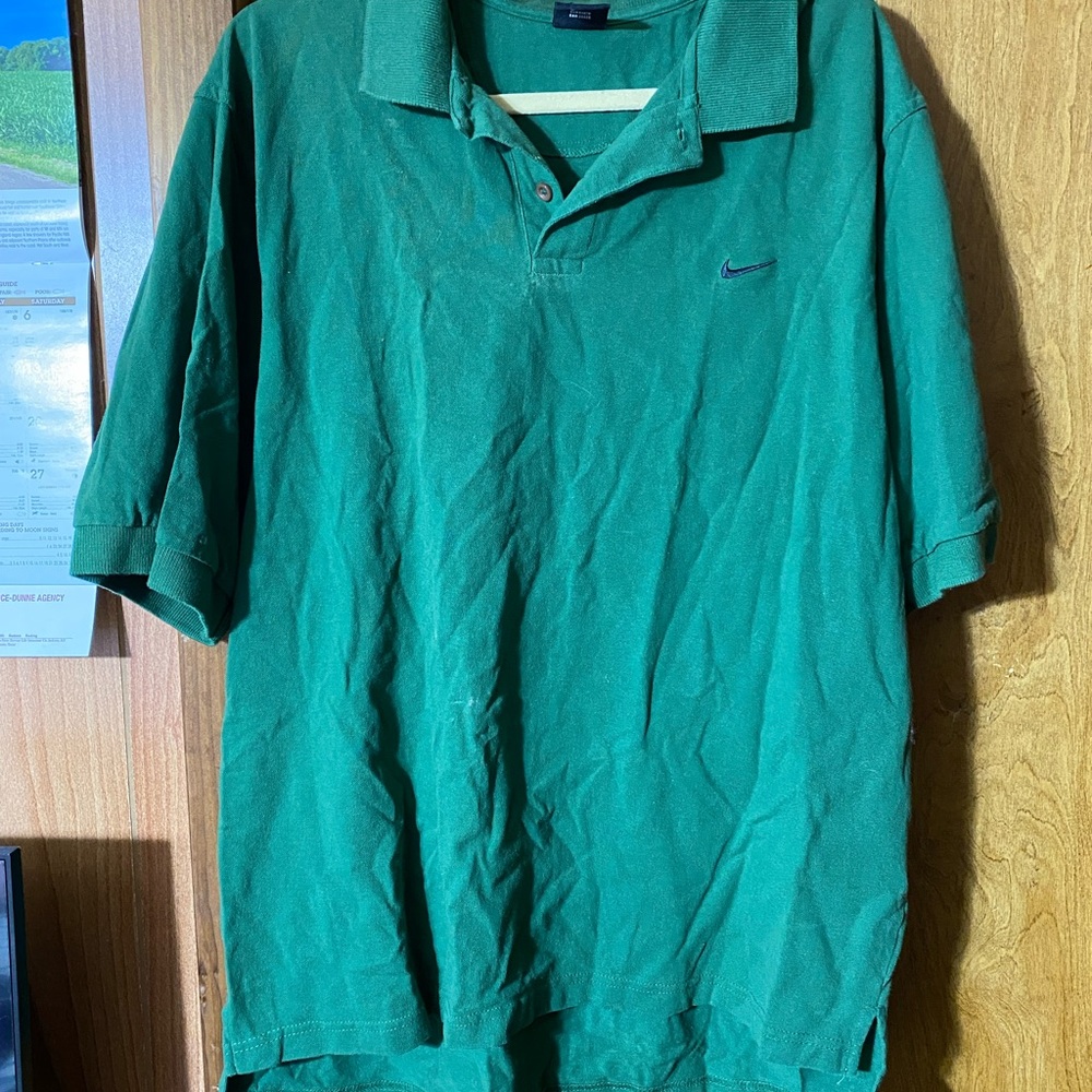 Nike Men's Green Polo Shirt